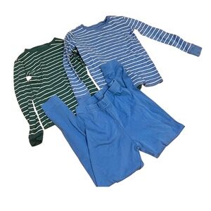 Primary Organic Cotton Pajama Set Size 6 Long Sleeve Stripe Tops and Bottom